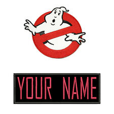 Adult size Ghostbusters No Ghost 1 & Custom Name Tag Patch Set [male/Hook back]