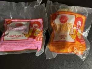 1994 Amazing Wildlife McDonalds Happy Meal Plüschtier - Asiatischer Löwe & Schimpanse - Bild 1 von 5