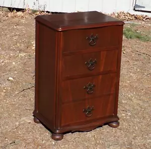 Vintage Federal Style Mahogany Sewing Cabinet Lift Top Chest Table Nightstand - Picture 1 of 12
