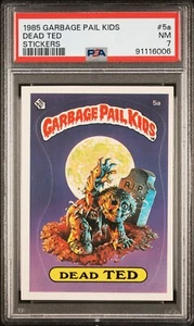 1985 Topps OS1 Garbage Pail Kids Series 1 DEAD TED 5a Matte Card PSA 7 - Picture 1 of 2