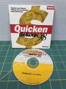 Quicken Deluxe 98Financial Software For Windows 95, 3.1 or NT 4 - Picture 1 of 3