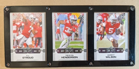 OHIO STATE BUCKEYES 3 CARD PLAQUE CJ STROUD TREVEYON HENDERSON GARRETT WILSON Cover