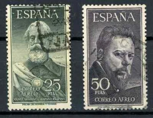 SPAIN 1953, FULL SET, USED, AIRMAILS. - Picture 1 of 2
