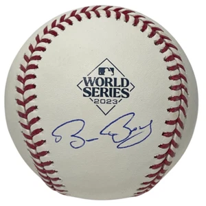 Bruce Bochy Signed 2023 World Series WS ROMLB Baseball Beckett BAS COA - Picture 1 of 2