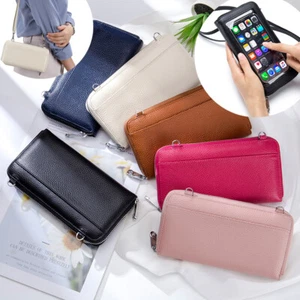 Touch Screen Bag RFID Blocking Wallet Women Crossbody Cell Phone Purse Shoulder - Picture 1 of 31
