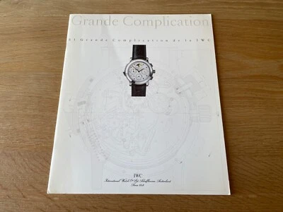 Catalogo IWC Grande Complication Catalogue - Spanish - 1990 - Watches Collectors - Image 1 of 4