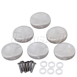 Guitar Tuning Keys Peg Machine Heads Tuner with Screws and White Plastic Washers - Picture 1 of 8