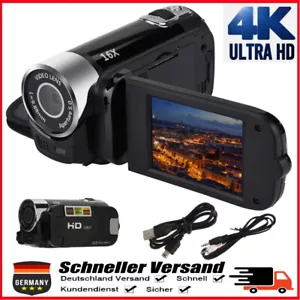4K Videokamera Camcorder Ultra HD 48MP 16X Digital Zoom mit 2,7 '' LCD Screen - Bild 1 von 24