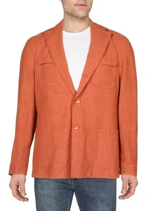 Tallia Men's Slim-Fit Textured Sport Coat Burnt Orange 46R - Picture 1 of 12