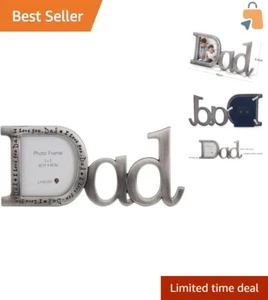 Charming Metal Dad Picture Frame - Ideal for Birthday and Mother's Day Gifts - Picture 1 of 11