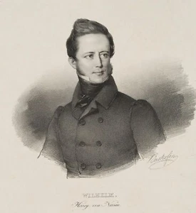 F. BACKOFEN (1806-1881), Wilhelm I. zu Nassau, um 1825, Lith. Biedermeier - Bild 1 von 4