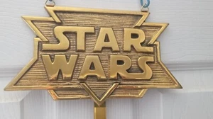 NOS Vintage 1992 Star Wars Trilogy Brass Plate Holder Rack 36" Lucasfilm - Picture 1 of 10