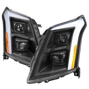 FOR 2010-16 Cadillac SRX Black Clear Projector Headlights LED Sequential Turn - Picture 1 of 8