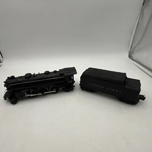 LIONEL O GAUGE 2-6-2 DIECAST STEAM LOCOMOTIVE #224E & WHISTLE TENDER #2466W - Picture 1 of 20