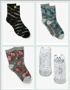 🧦*NEW* Justice Girls Crew or Ankle Socks - XS/SM(4 Styles)🧦 - Picture 1 of 20