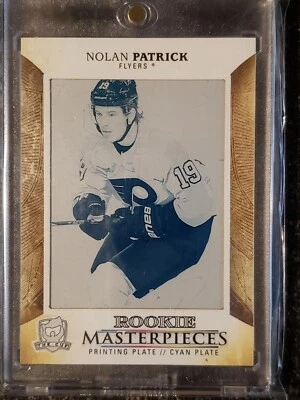 2017-18 The Cup Rookie Masterpieces NOLAN PATRICK 1/1 CYAN PLATE! #PREM99 WOW!! - Image 1 of 2