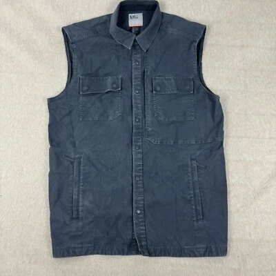 5.11 Tactical Mens Vest Large Canvas Gray Snap Sleeveless Utility Outdoor Biker - Image 1 of 4