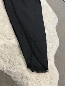 Black Tulip Pakistani Trouser Shalwar Bottoms Lace New One Size - Picture 1 of 7