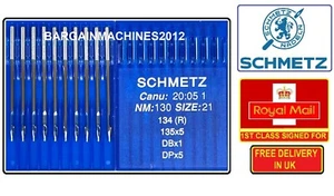 SCHMETZ DPX5 NM:130 SIZE:21 INDUSTRIAL SEWING MACHINE REGULAR POINT NEEDLES - Picture 1 of 4