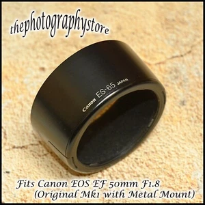 Genuine Canon Lens Hood ES-65 for EOS EF 50mm F1.8 Prime Standard (Metal Mount) - Picture 1 of 1