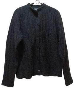 Giacca blazer Eileen Fisher Porcini Luck misto lana testurizzata nero M capsula - Foto 1 di 7