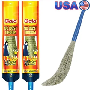 No Dust Broom 2 Count Washable Floor Cleaning Tool Lightweight Nylon Bristles US - Picture 1 of 9