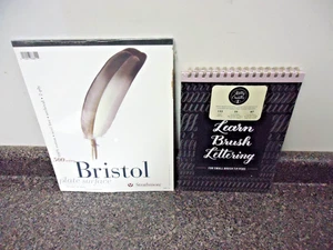 2 NEW! Learn Brush Lettering & Bristol 2 Ply Plate Surface 15 Sheets 11 By 14! - Picture 1 of 9