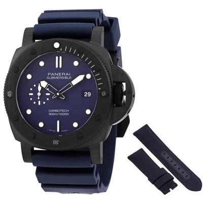 Panerai Submersible Automatic  QuarantaQuattro Carbotech Blu Abisso Men's Watch - Image 1 of 4