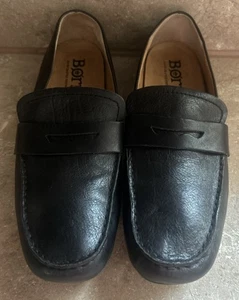Born Melinda Black  Leather Penny Loafer Shoes Womens 8M EUC - Picture 1 of 7