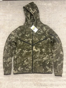 NWT Nike Tech Fleece Camo Windrunner Full-Zip Mens Hoodie Size Small HV5055-276 - Imagen 1 de 8