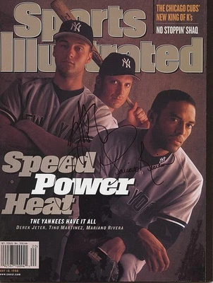 1998 Tino Martinez & Mariano Rivera Signed Sports Illustrated Magazine PSA/DNA - Image 1 of 4