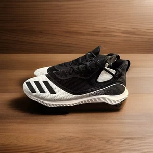 New Adidas Icon V Bounce TPU Baseball Cleats Black And White Men's 12.5 - Picture 1 of 7