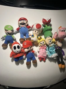 Pokemon And Super Mario Stuffed Animal Plush Lot Of 10 Stuffy - Picture 1 of 5