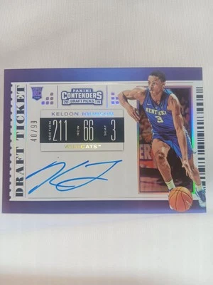 KELDON JOHNSON 2019-20 Contenders Kentucky Wildcats Rookie Auto /99 UK🔥  - Image 1 of 2