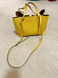 Kate Spade purse -Yellow/Mustard, Removable Crossbody Strap, Leather, Very Nice - Picture 1 of 9