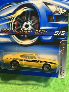 Hot Wheels 1969 Pontiac GTO Yellow Diecast USED Sealed NM Cond - Picture 1 of 3