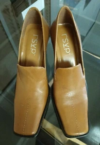 New Rsvp Man Made Sole Leather Heel Camel Sz 6 - Picture 1 of 11