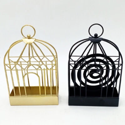 Mosquito Coil Holder Incense Shelf Nordic Metal Garden Bird Cage Shaped FB - Image 1 of 4