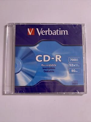 Verbatim CD-R Recordable 700mb 80 Min NEW SEALED - Image 1 of 2
