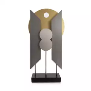 Abstract Gold Gray & Black Decorative Sculpture in Matte Finish - Picture 1 of 4