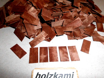 LENLUX Dachschindeln Holz. Mahagoni Flamme. 25 x 15 x 0,6mm. L/B/H. 200 Schindeln.