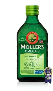 MOLLERS Norwegian Fischöl mit Apfelgeschmack (Omega-3 EPA, DHA) 250ml Möller's - Bild 1 von 3