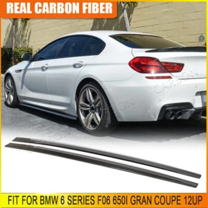 Extensión de labios de falda lateral de carbono real se adapta a BMW Serie 6 F06 640i 650i Gran Coupe - Imagen 1 de 12