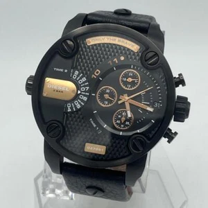 Diesel Little Daddy DZ7291 Chronograph Black Analog Quartz Men's Watch Working - Picture 1 of 19
