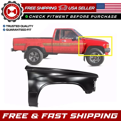 Nuevo guardabarros delantero del lado del pasajero para camioneta Toyota TO1241125 1984-1988 Foto 1 de 4