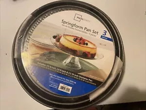 Mainstays 6" 8" 10" Round Nonstick Carbon Steel Springform Cake Pans Set of 3 - Picture 1 of 3