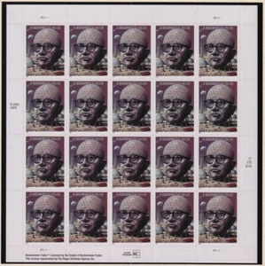 2004 Buckminster Fuller engineer architect 37c Sc 3870 full MNH pane of 20 - Picture 1 of 1