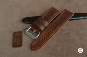 26 mm Cinturino artigianale Pam PULL-UP Handmade Vintage Leather Watch Strap - Picture 1 of 12