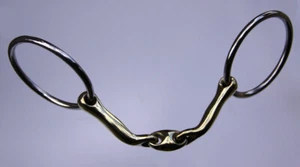 CS Tongue Saver Lozenge Snaffle German Silv Bit 125mm ( 4.9" ) SECOND 011119_B - Picture 1 of 2