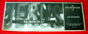 The Jesus And Mary Chain Rollercoaster ORIG 1990 Press/Mag ADVERT 11"x 4.5" - Imagen 1 de 3